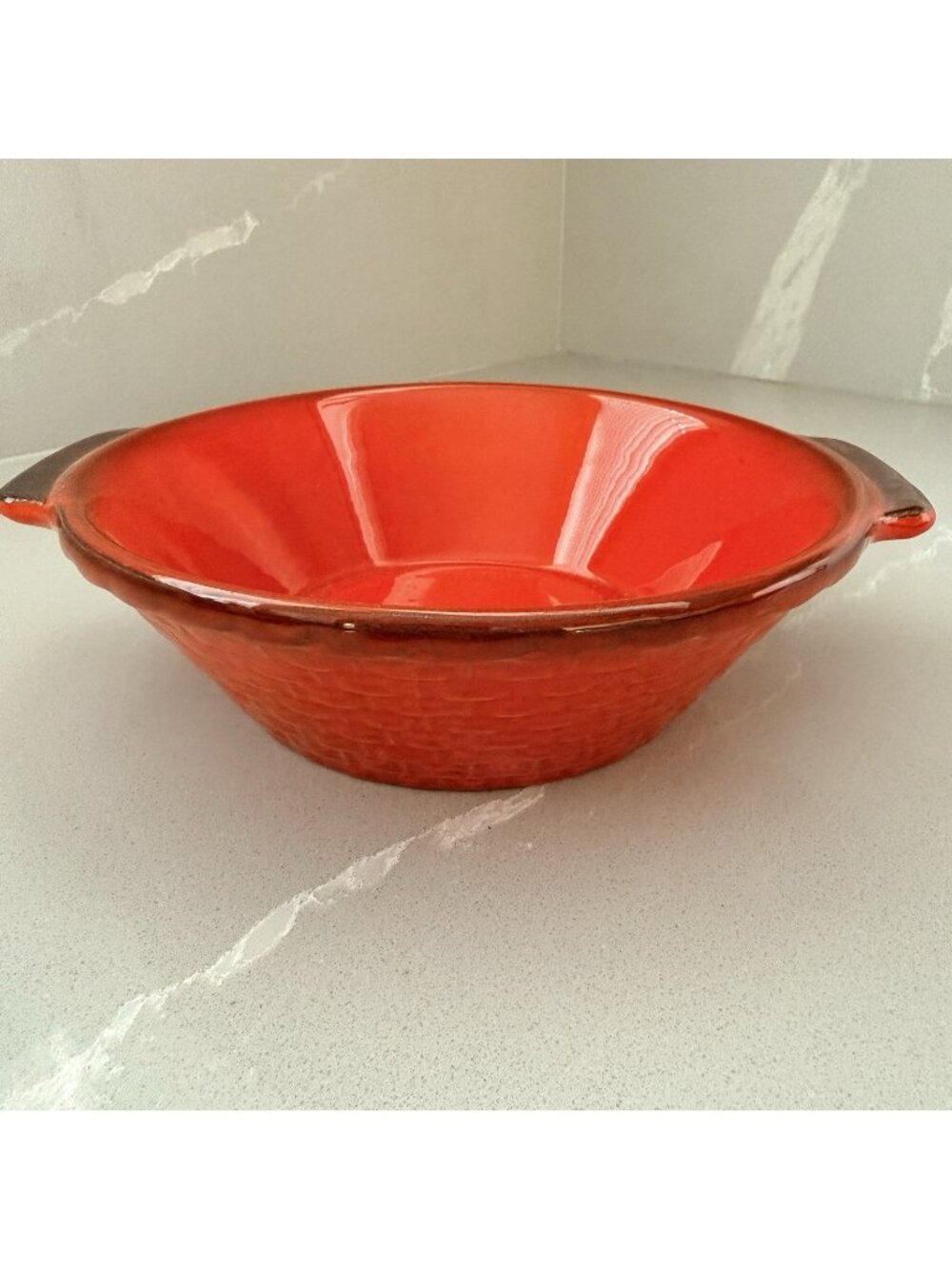 Vintage Metlox Poppytrail Vernon Vegetable Dish Red Rooster Red Ceramic Mid Cent